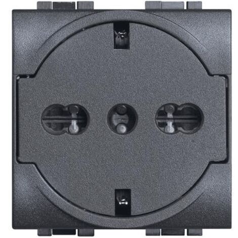 Bticino Livinglight FLAT Schuko-Steckdose mit 10/16A Absicherung L4140/16F