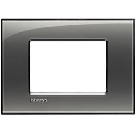 Bticino livinglight placa 3 mÓdulos lna4803kf london color humo