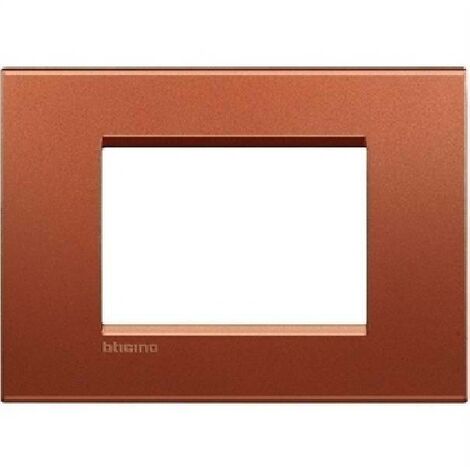 Bticino livinglight  placca 3 moduli colore brick lna4803rk