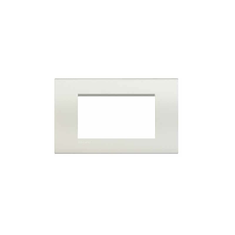 Placca rettangolare 4 moduli - Bianco LNA4804BI - Bianco