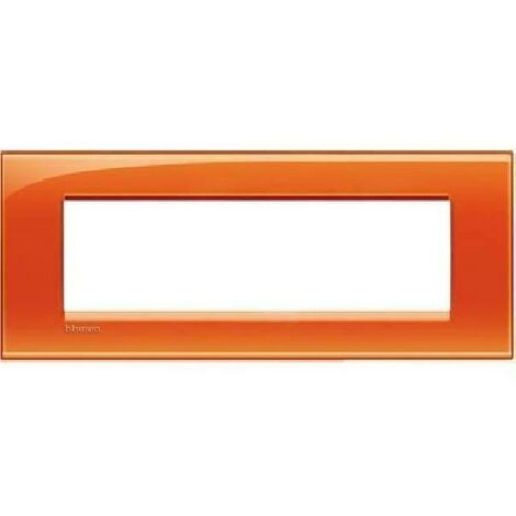 Bticino livinglight  placca 7 moduli colore arancio deep lna4807od