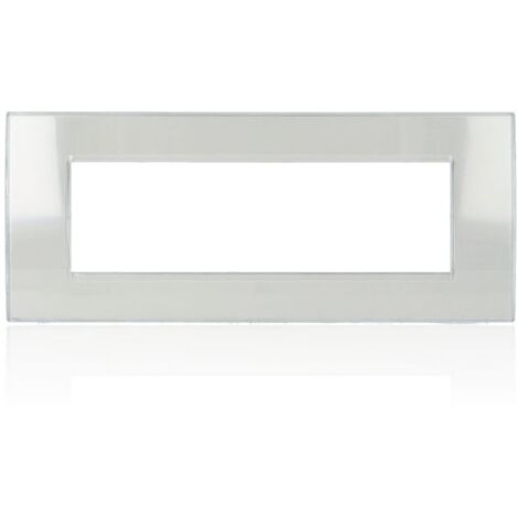 Bticino livinglight placca 7 moduli colore grigio ghiaccio lna4807kg