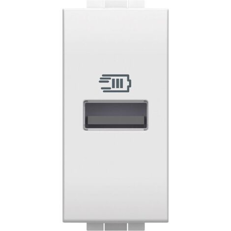 Bticino LivingLight prise simple usb alimentation directe type A 1M N4191A