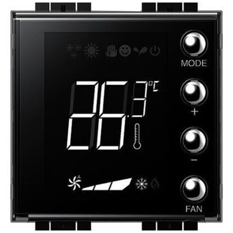 Bticino LivingLight termostato empotrado retroiluminado 2 módulos LN4691