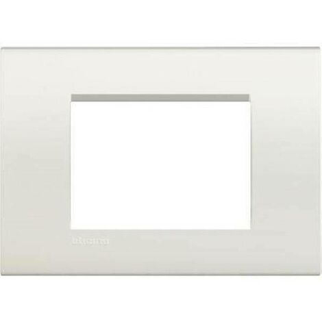 BTICINO LNA4803BI - Placca Quadra 3 Moduli - Bianca - LivingLight