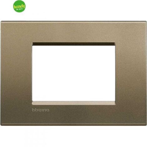 BTICINO LNA4803SQ - Bticino LL - Placca 3P square Bronzo