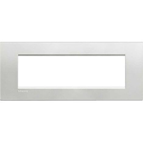 BTICINO LNA4807AG - Placca 7 Posti Quadra Argento LivingLight