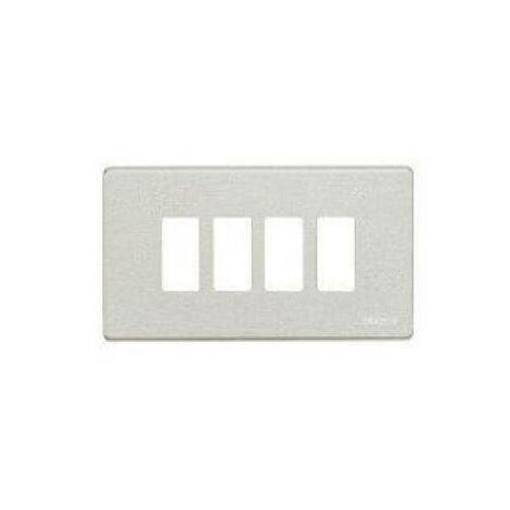 SOLERA Bticino magic 4 placas aluminio oxidal 504/4/x