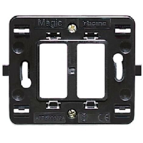 Bticino magic supporto 2 moduli scatola tonda 500s/2