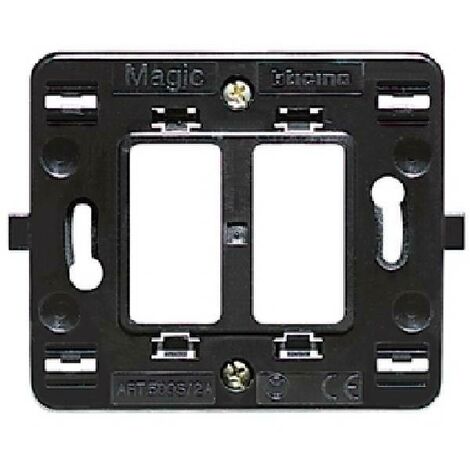 Bticino magic supporto 2 moduli scatola tonda 500s/2