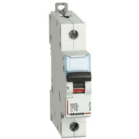 Bticino magnétothermique 1 pôle 4,5 KA 16A FA81C16