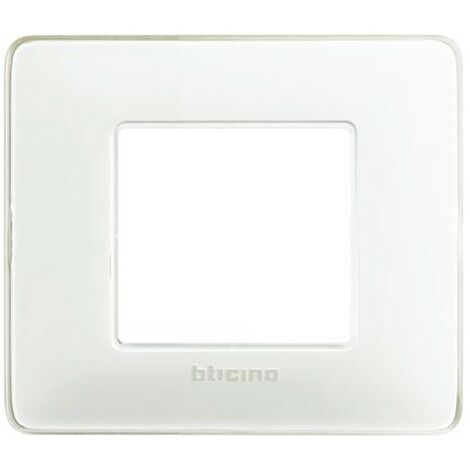 Bticino Matix Abdeckrahmen 2 Module Farbe Eis AM4802CBN