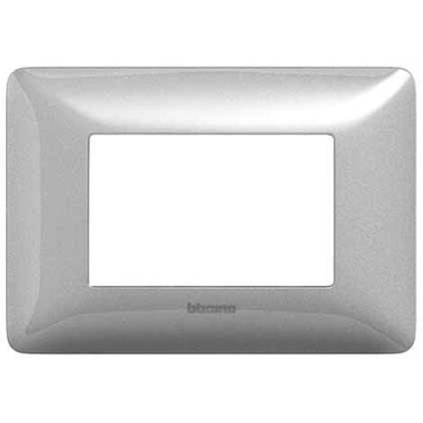 Bticino Matix Abdeckrahmen 3 Module Farbe Silber AM4803MSL