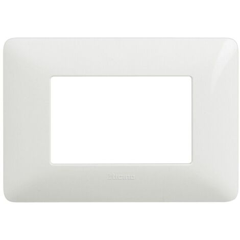 Bticino matix placca 3 moduli am4803bbn colore bianco illuminazione elettricita'