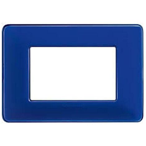 Bticino matix placca 3 moduli tecnopolimero colore cobalto am4803cbu