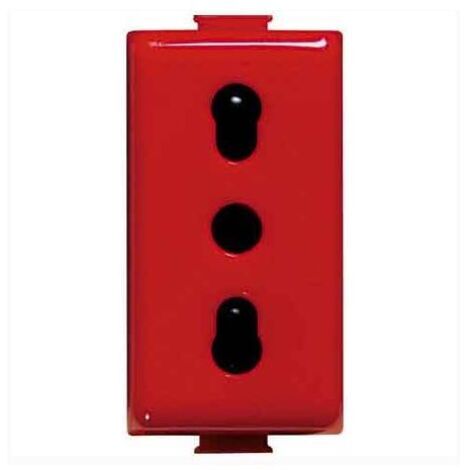 Bticino Matix TT prise bipas Rouge, 10/16A A5180R
