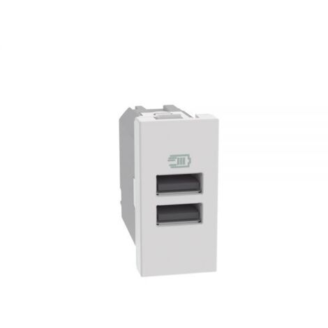 Bticino MatixGo Caricatore USB con due porte tipo A - 15W Bianco - JW4191AA