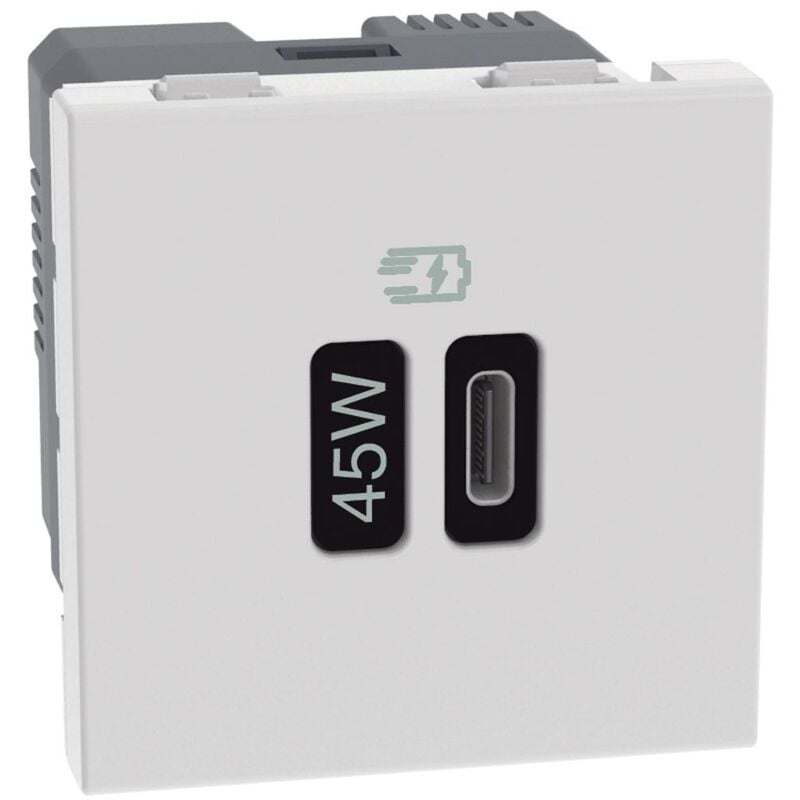 Bticino - matixgo prise usb-c 45w 2 modules blanc - jw4294c