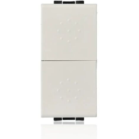 BTICINO N4036 - Pulsante Doppio (1P/No)+(1P/No) 10A - Bianco - LivingLight