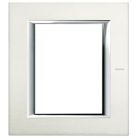 Bticino Placa Axolute 3+3 Módulos Aluminio Cepillado HA4826XC