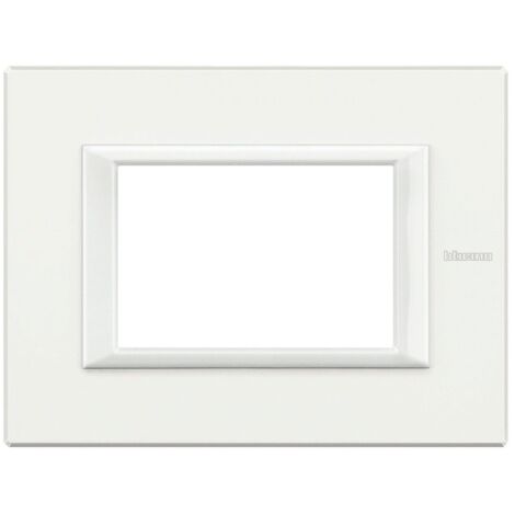 Bticino Placa Axolute 3 Módulos Blanco Monocromo HA4803HD