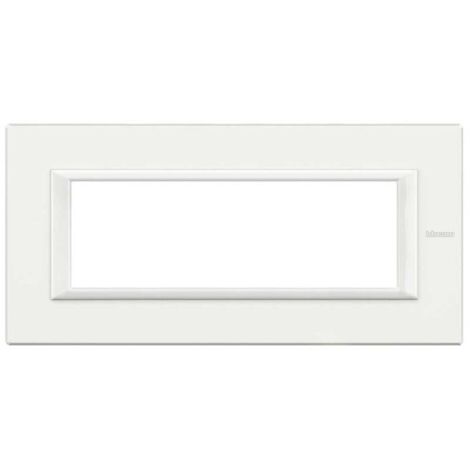 Bticino Placa Axolute 6 Módulos Blanco Monocromo HA4806HD