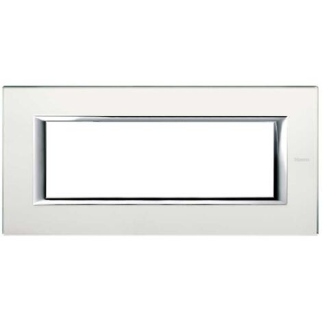 Bticino Placa Axolute 6 Módulos Espejo Ácido HA4806VSA