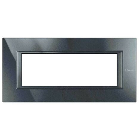 Bticino Placa Axolute 6 Módulos Monocromo Antracita HA4806HS