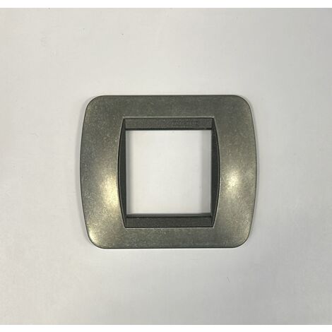 BTICINO - PLACCA 2 MODULI COLORE GRIGIONATIVE L4802NA