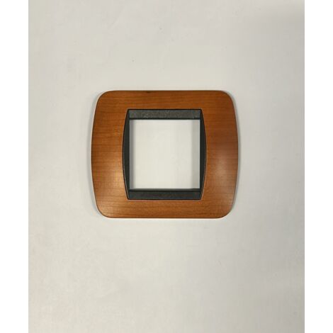 BTICINO - PLACCA 2 MODULI IN LEGNO DI CILIEGIO L4802LCA