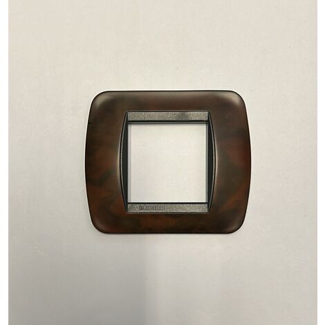 BTICINO - PLACCA 2 MODULI IN LEGNO RADICA DI NOCE L4802LRN