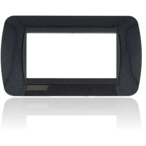 Bticino placca 4 moduli colore acciaio scuro livinglight l4804pa