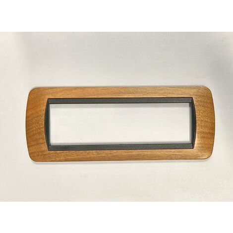 BTICINO - PLACCA 7 MODULI IN LEGNO DI NOCE EUROPEO L4807LNC