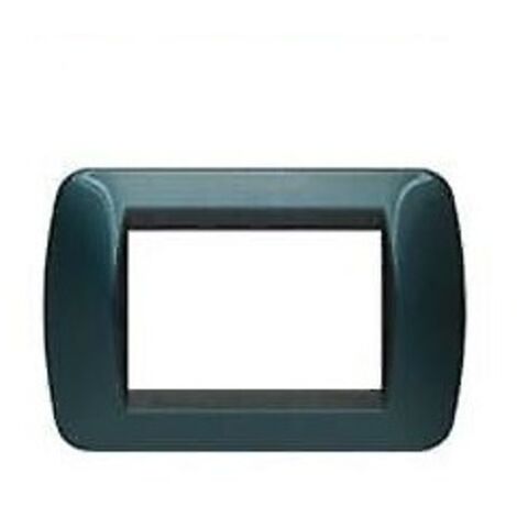 BTICINO - PLACCA LIVING 4 MODULI COLORE BLU METALLIC L4804BT