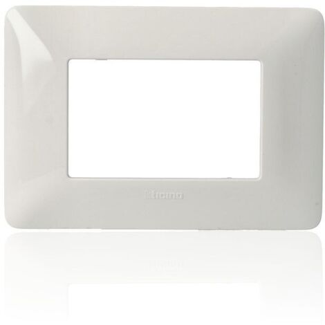 BTICINO Placca Matix 3 Moduli Bianco