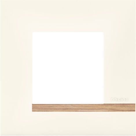 LEGRAND Bticino - Plaque Altège Collection Mezzo 1 poste - Finition Note boisée