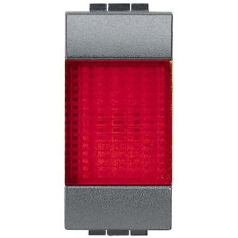 Bticino portalampada con diffusore rosso livinglight l4371r
