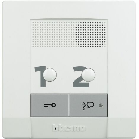 Bticino – Poste intérieur supplémentaire pour kit portier CK2 audio – Finition blanc – Raccordement 2 fils – Montage facile sur étrier