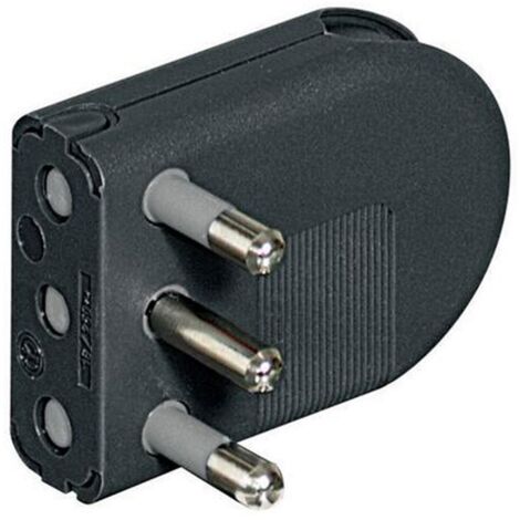 Bticino Prise à faible encombrement 10A anthracite câble réglable S2495TGE
