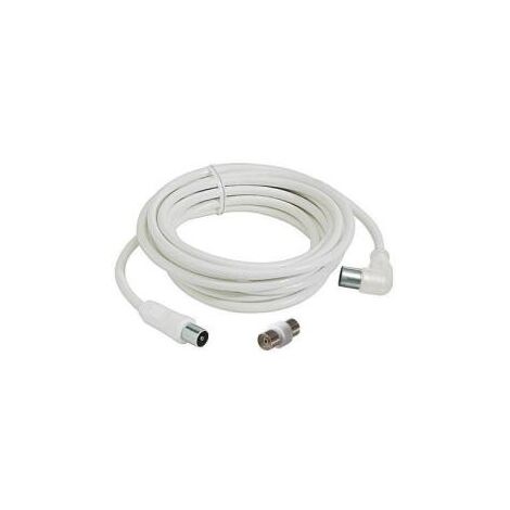 Bticino s2529 N Cable de extensión TV con Enchufe, Longitud 3 m, Blanco