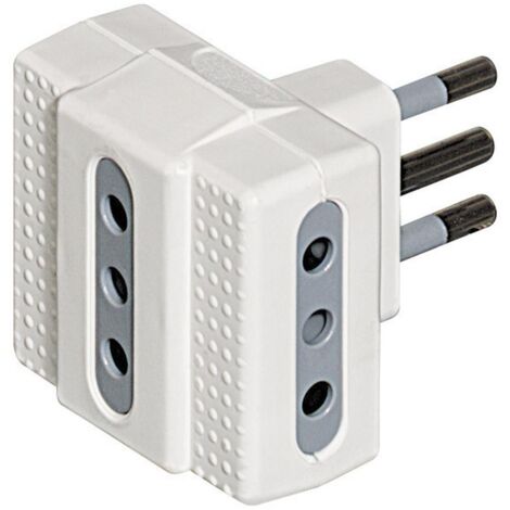 bticino S3603D adaptateur prise d'alimentation Gris, Blanc