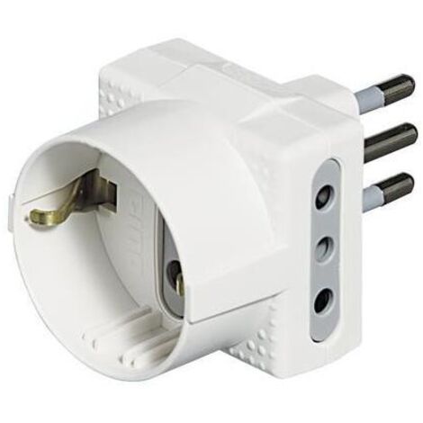 bticino S3610D adaptateur prise d'alimentation Blanc