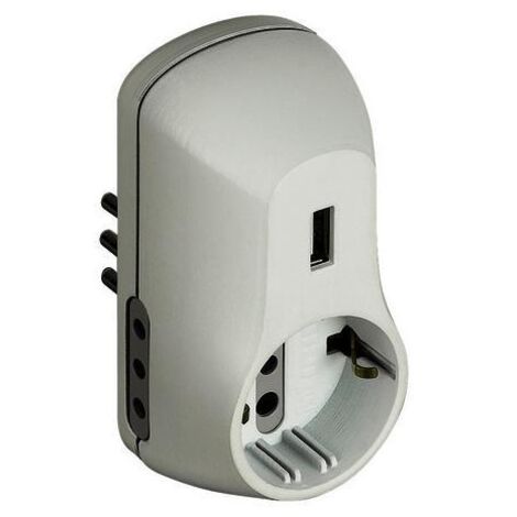 bticino S3613DU adaptateur prise d'alimentation Type B Blanc