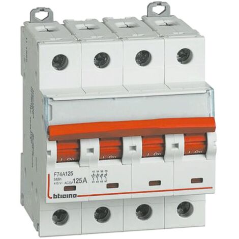 Bticino sectionneur à accessorier 4P 125A 4 modules F74A125