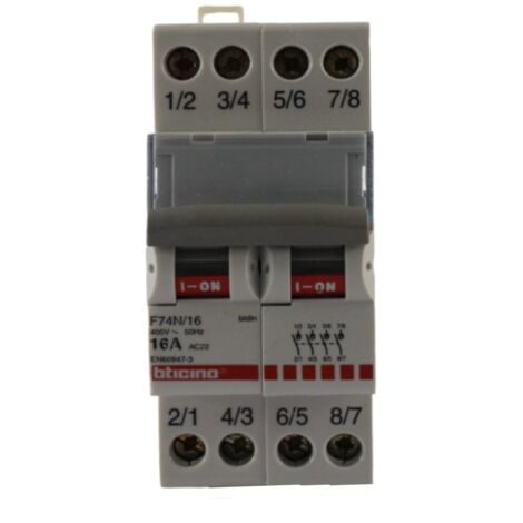 Bticino sezionatore 4P 16A 2 moduli F74N16