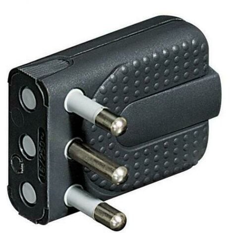 Bticino spina corner salvaspazio 2p +t 16a grigio s2466tge