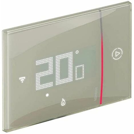 Bticino XM8002E Thermostat connecté WiFi, New Smarther2 avec Netatmo, Couleur Sable, c...