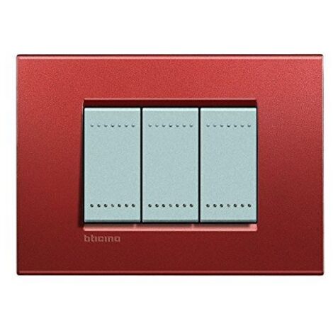 BTILNA4803RK Placca quadra Livinglight 3 moduli