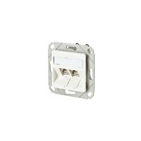 BTR 130B11D21102-E DONNÉES PRISE C6 A MODUL 2 PORT 180 POUR MONTAGE ENCASTRÉ BLANC PUR