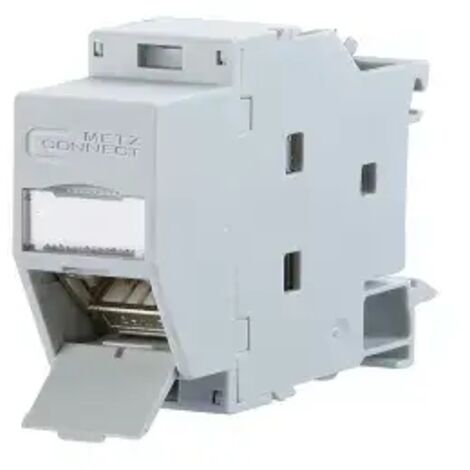 BTR METZ CONNECT 130B117003-E NETZWERKDOSE HUTSCHIENE CAT 6A LICHTGRAU (RAL 7035)